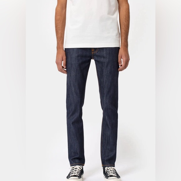 NUDIE JEANS Thin Finn in Dry Ecru Embo Size 31 - Picture 1 of 13